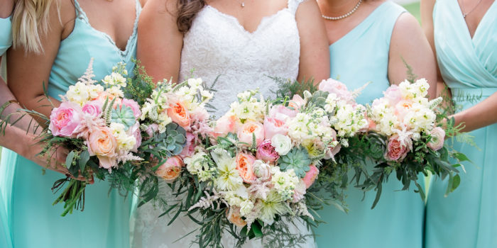 Wedding Photography North Georgia, Bridal and bridesmaid floral  bouquet 