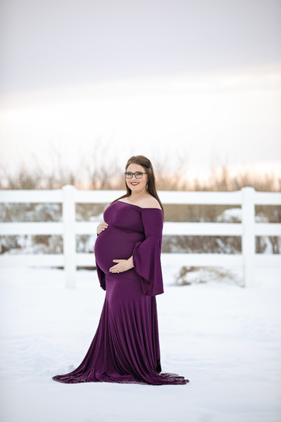 West Texas Maternity Photographer, Sew Trendy Accessories Gown Plum