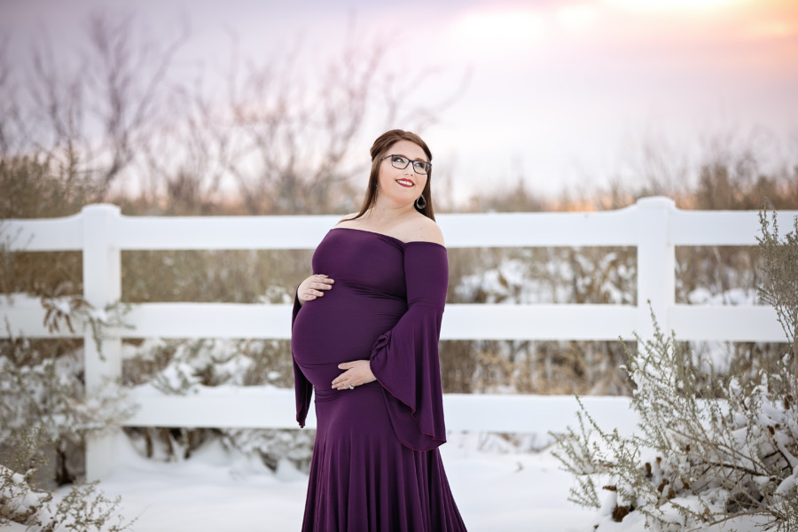 Sew Trendy Accessories Maternity Gown Plum, West Texas Photographer, Midland Texas