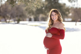 Snow Maternity Session in Midland, Texas